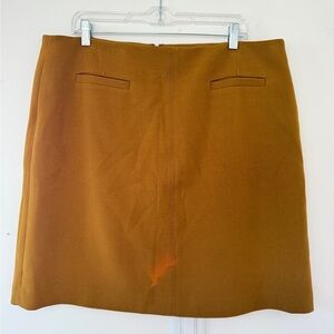 Ann Taylor Camel Pencil Skirt Classic Workwear Office Midi Neutral Size 16